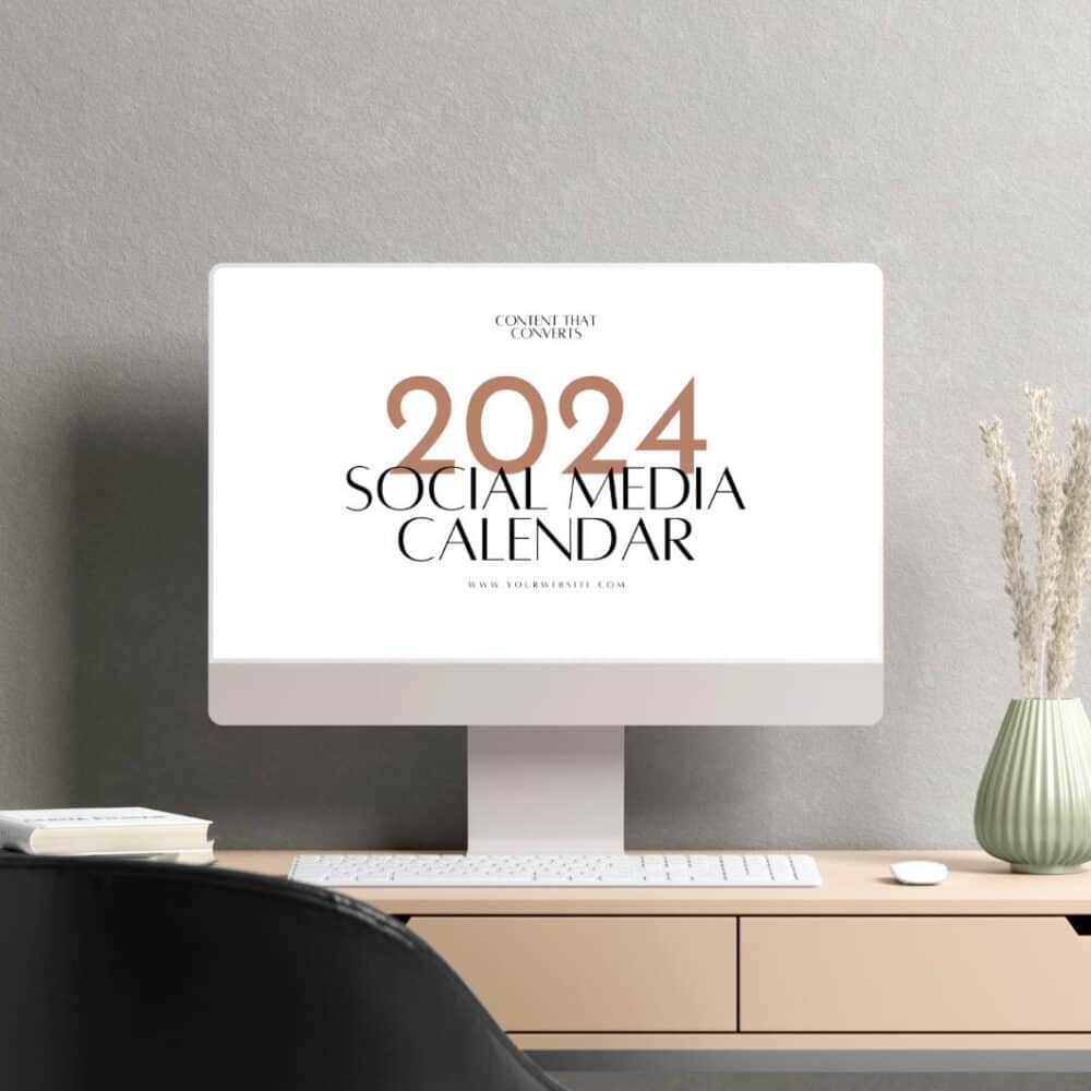 canva template social media calendar 2042